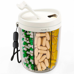 Portable 6-Compartment Vitamin Supplement Storage Box Energy Capsule Organizer with Confusion-Reducing Design - Product Image 2