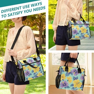 Bolsa Térmica para Almuerzo, Diseño de Flores Hau Puakenikeni, Impermeable, Reutilizable, Portátil, Suave, para Picnic, con Asa de Hombro - Product Image 5