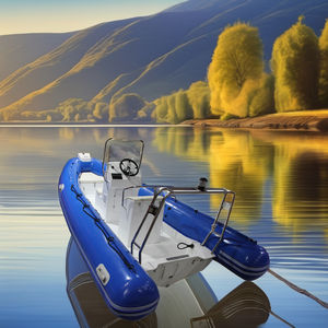 Barco de costilla inflable ZHENBO 550 <span class=keywords><strong>con</strong></span> <span class=keywords><strong>Motor</strong></span> fuera de borda Hypalon semirrígido para pesca rescate ocio Material de PVC de fibra de vidrio duradero - Product Image 1