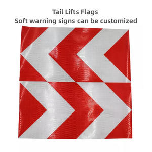 ECE 70 Nearside Trasero Horizontal Reflectante Aluminio Advertencia Ascensores traseros Banderas Señal de placa de marcado de vehículos de carretera - Product Image 3