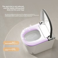 WC intelligent multifonction avec télécommande, bouclier anti-éclaboussures, sans limite de pression d'eau, bidet automatique, céramique, garantie 3 ans, design moderne