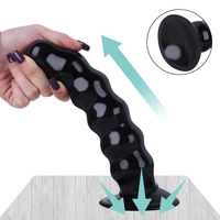 Dildo réaliste noir à 3 anneaux, à porter, avec plug anal, pour femmes, pantalon avec plug anal, jouets sexuels pour femmes et couples