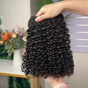 ผมต่อแบบหยิกฟู ขายส่ง 9a ยอดนิยม น้ำหนัก 100 กรัมต่อแพ็ค ผมแท้ 100% แบบ Super Double Drawn - Product Image 1