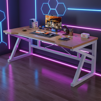 Bureau de jeu et d'ordinateur autoportant réglable en aluminium, moderne, minimaliste, de luxe, écologique, pour chambre à coucher - Grande Vente