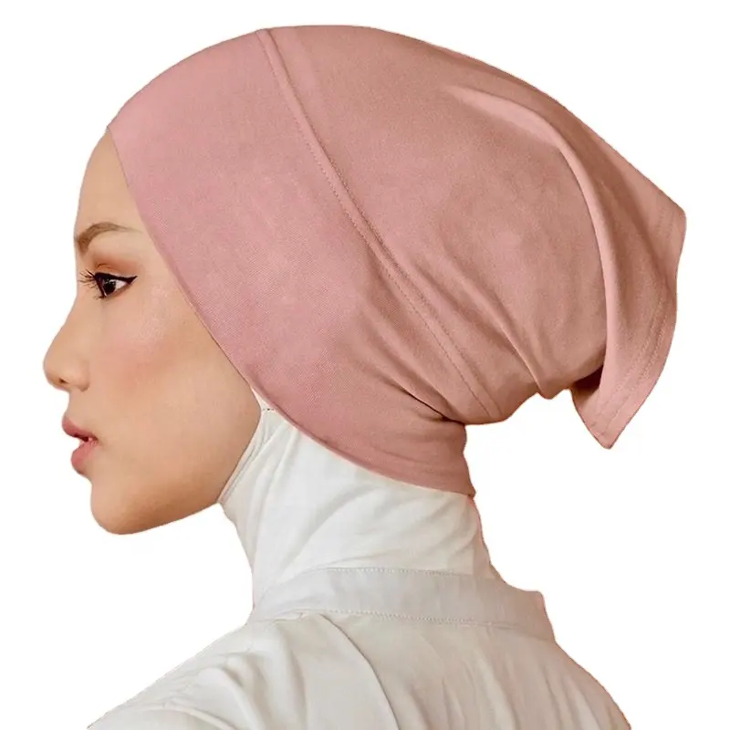 High quality classic style mercerized cotton muslim women underscarf cotton jersey inner hijab tube cap