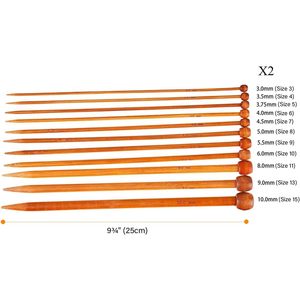 Bamboo Knitting <b>Needles</b> Set Knitting <b>Needle</b> <b>Case</b> Kits for Beginners Wooden Wood - Product Image 2