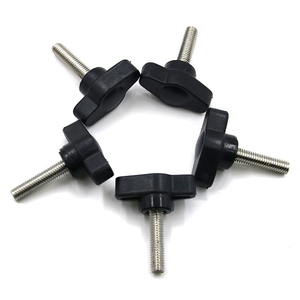 Tornillo <span class=keywords><strong>de</strong></span> mariposa en T <span class=keywords><strong>de</strong></span> 27 mm con mango <span class=keywords><strong>de</strong></span> acero inoxidable, tornillo manual con cabeza <span class=keywords><strong>de</strong></span> goma, perno M5 <span class=keywords><strong>de</strong></span> 25 mm - Product Image 2