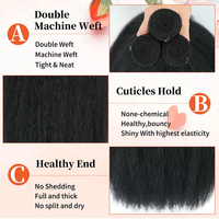 Grossiste d'usine de mèches de cheveux humains bruts indiens bouclés vierges, alignées sur les cuticules, extensions noires naturelles, fournisseur