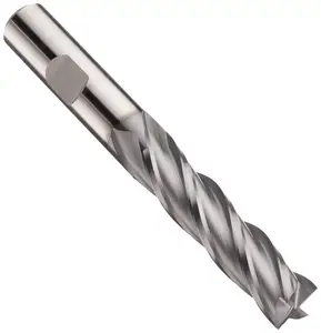Cobalt Steel Square Nose End Mill, Inch, Weldon Shank, Finishing Cut, 30 Degree Helix,