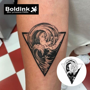 <span class=keywords><strong>Tatouage</strong></span> semi-permanent au jus de Jagua, motif vague océanique réaliste personnalisé, pour avant-bras, résistant à l'eau, longue durée (2 semaines) - Product Image 3