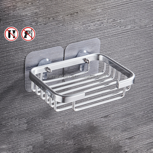 Aluminum Ally <strong>Wall</strong> Mounted <strong>Wire</strong> Basket Soap Dish <strong>Holder</strong> Hollow Out Drain Basket Sponge Soap <strong>Holder</strong> - Product Image 2