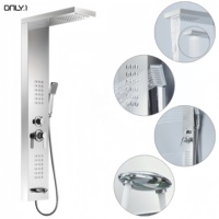 Vente chaude salle de bain murale en acier inoxydable cascade colonne de douche panneau de douche