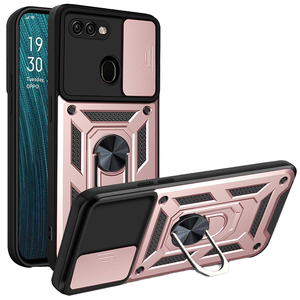 Shun Jia TPU PC armatura antiurto <span class=keywords><strong>custodia</strong></span> per telefono cellulare per <span class=keywords><strong>OPPO</strong></span> A5S include Push Window anello di ricarica magnetico porta telefono impugnatura - Product Image 5
