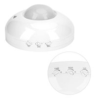 Détecteur de mouvement PIR réglable à 360 degrés pour plafond avec détection de 6 m et temporisation de 5-7 min, 220 V pour l'éclairage domestique