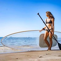 Yijia KST-9 Sports nautiques Transparent Écologique Laser Sculpté Femmes Stand-Up Paddle Board Lacs Rivières Novice Racing