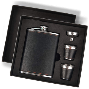 Flacon en cuir en acier inoxydable de 12 oz flacon de hanche étanche Logo personnalisé flacon de hanche bon marché pour Bowman <span class=keywords><strong>Bowmore</strong></span> Braw Scot - Product Image 1