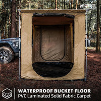 Auvent latéral de voiture portable quatre saisons Winfull CST001 en PVC noir et alliage d'aluminium, imperméable, pare-soleil, abri de camping pour SUV et fourgonnette, installation rapide
