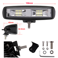 6 pouces 18W 24W 60W Led Barre de Lumière De Travail Pour Moto 4x4 Offroad Voiture DRL Lampe de Signalisation Externe Avertissement Feux de jour