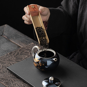 Juego de seis utensilios de madera para la ceremonia del té Oogishido con cuchara, pinzas, cepillo y cuchara para el arte del té - Product Image 4