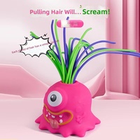 Jouet amusant en plastique, monstre qui tire les cheveux, avec son, anti-stress, souple, humoristique, pour farces, avec fonction 'crie et libère', boîte surprise individuelle