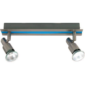 L.30xAn 2xGU10 Gabriel 6xAl 11ซม. ใช้ไฟสีฟ้า/นิกเกิล - Product Image 1