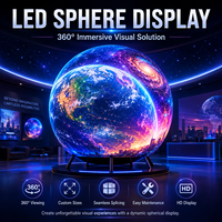 Écran sphérique LED P3 unique à 360 degrés, affichage LED en forme de boule sans soudure pour la décoration de scène d'événements de mariage, vidéo haute définition