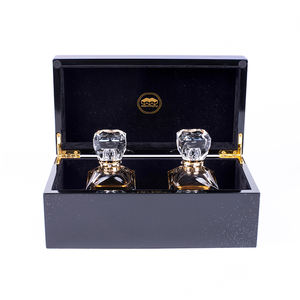 Boîte en bois noire personnalisée avec Logo fait sur mesure pour boîte à parfum cadeau, vente en gros - Product Image 1