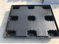Ais-Pak Boîte de conteneur pliable et empilable en plastique bleu peint 1200x1000mm, réutilisable et recyclable, avec couvercle de palette