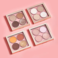 Kundenspezifische OEM ODM Luxus 4-Farben Lidschatten-Palette Matt Schimmer Hochpigmentiert Langanhaltend Augen-Make-up Private Label Fabrik