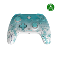 Manette de jeu filaire GameSir T7 Pro Floral avec joystick à effet Hall, déclencheur lumineux RGB, manette de jeu transparente florale pour Xbox Series