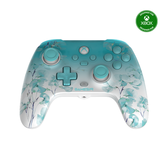 GameSir T7 Pro Floral Wired Game Controller Hall Effect Joystick Trigger RGB Light Transparent Floral Gamepad for Xbox Series