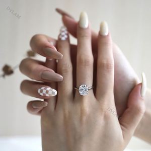 Dylam Classic 925 Sterling <b>Silver</b> Big Oval Stone <b>Ring</b> 5A Cubic Zirconia <b>Solitaire</b> <b>Ring</b> for Women Cz Engagement <b>Ring</b> - Product Image 3