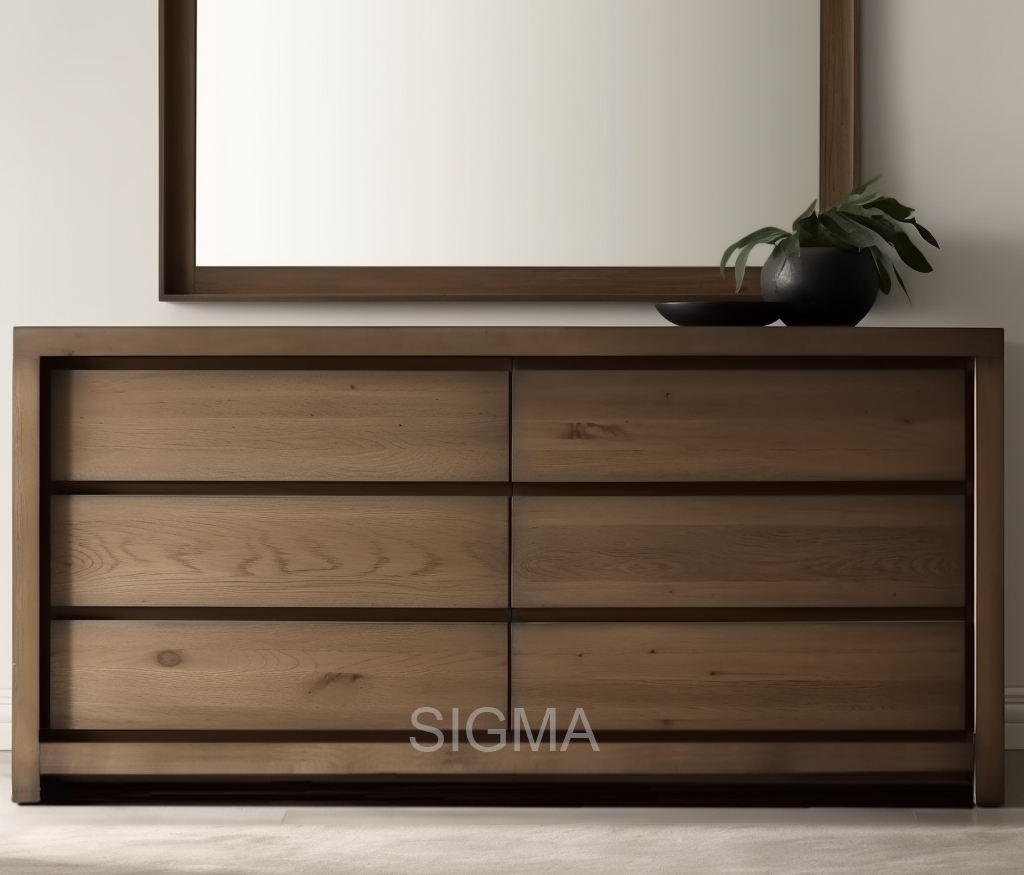 OEM Crushed Bedroom Dresser Wood Dressing Table Wooden Feature Modern Vanity Dresser For Bedroom