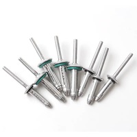 Rivets aveugles pliables en alliage d'aluminium, type lanterne, étanches, avec rondelle, rivets aveugles à trois plis avec joint en caoutchouc, rivets POP