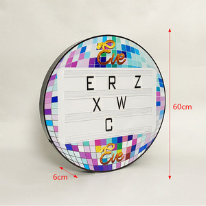 Letrero LED Circular Luminoso, Letrero de Acrílico Art Deco, Letras LED RGB Recargables y Coloridas con Control Remoto, Letrero para Exhibición en el Hogar - Product Image 2