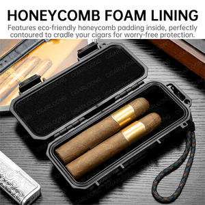 CIGARLOONG Humidor Impermeabile, Custodia da Viaggio per Sigari, Portasigari Portatile Umidificante per 2 Sigari, Logo Personalizzabile - Product Image 4