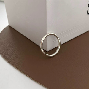 Anillo de Plata de Ley S925 Simple de Doble Capa Irregular, Ajustable, Abierto, Joyería de Boutique para Mujer - Product Image 5