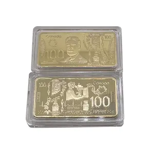 Vente en gros métal 100 Canada bar 24k lingots d'or massif pur en stock