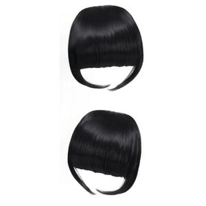 Shopee Export Supply parrucca per le donne con basette spesse, frangia dritta, pezzi di fronte naturale - Product Image 5