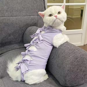 Combinaison de récupération <span class=keywords><strong>pliable</strong></span> en coton de luxe pour <span class=keywords><strong>chiot</strong></span>, respirante, pour soins post-chirurgie et plaies abdominales après stérilisation - Product Image 4