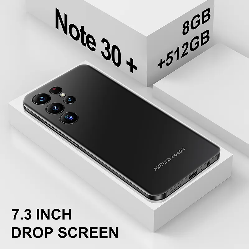 Note30 6 9 inch 3840x2160 mtk6799 android10 0 điện thoại thông minh 12GB 512GB 5g điện thoại di động dung lượng lớn 5600mAh