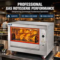 Machine à rôtir le poulet au gaz de 28000 BTU, certifiée CE, fabriquée en Chine, à poser sur table, en vente