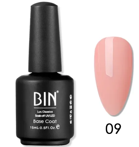 BIN high quality 2 in 1base color gel polish 15ml durable nails uv gel polishes