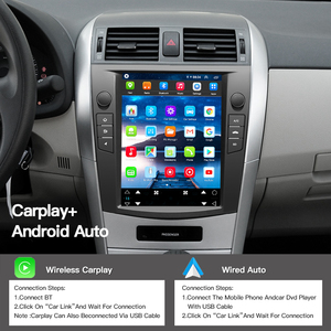 Autoradio HFMidia 10,4 pouces avec écran vertical, Bluetooth, lecteur multimédia vidéo pour Toyota Corolla 2008-2012, CarPlay sans fil, lecteurs auto - Product Image 4