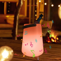 Lampu LED Ice Bucket Musik dengan Pendingin Botol, Speaker Musik, Lampu Malam, Lampu Camping LED untuk Pesta dan Acara