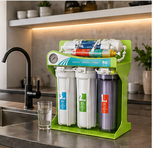 Système de filtration d'eau sous évier manuel 5 étapes autonettoyant 100 GPD en plastique écologique pour extérieur, hôtel et usage domestique - Product Image 1