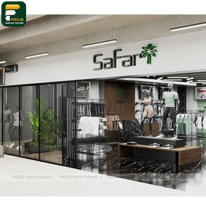 Étagère d'exposition minimaliste pour magasin de vêtements, comptoir de vêtements, armoire à vêtements, meuble en verre, mobilier de vente au détail - Product Image 5