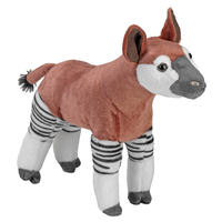 Peluche Okapi Réaliste de Haute Qualité, Jouet Éducatif Animal Sauvage de la Forêt, Poupée à Rayures, Cadeau pour Enfants et Adultes