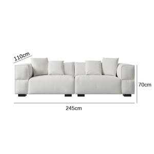 लिविंग रूम के लिए अनुकूलित आधुनिक कंप्रेस तीन-सीट सेशनल सोफा लकड़ी के पैनल ग्लास लिविंग रूम के लिए - Product Image 6