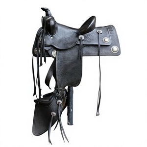 Silla de montar para caballo de carreras de Uttar Pradesh, de moda, color negro natural, la mejor calidad, artesanía, cuero genuino, madera sostenible - Product Image 4